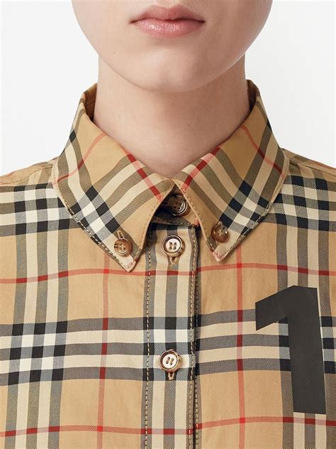 burberry check print dress|Burberry button up shirt.